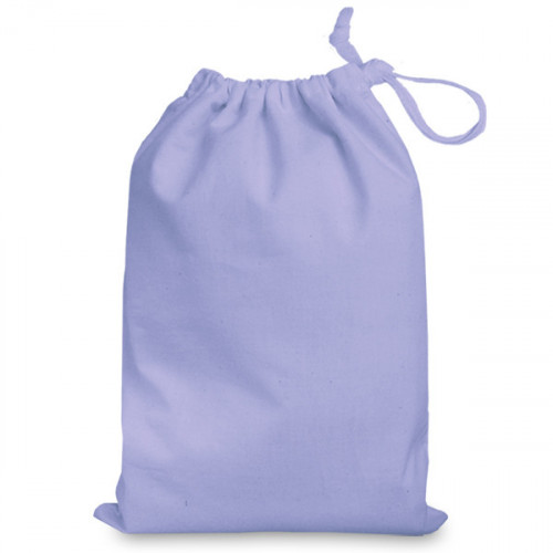 Lilac cotton Drawstring Bag 25x35cm