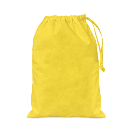 Yellow cotton Drawstring Bag 25x35cm