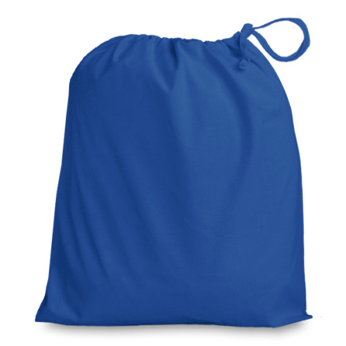 Blue cotton Drawstring Bag 38x43cm