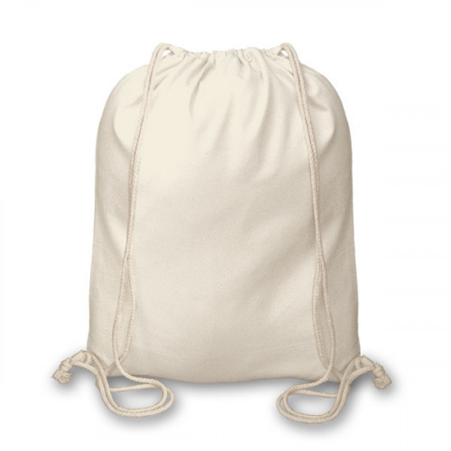 Natural canvas 8oz Drawstring Duffel Bag 40x45cm