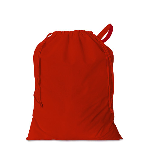 Red cotton large Drawstring Sack 46x60cm