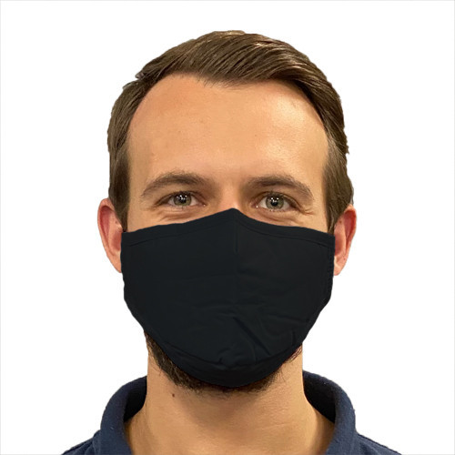 Black 3 layer Cotton Face Mask, Face Coverings