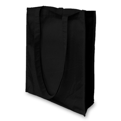 Black canvas 8oz small Shopper 32x36x10cm Long Handles&Gusset