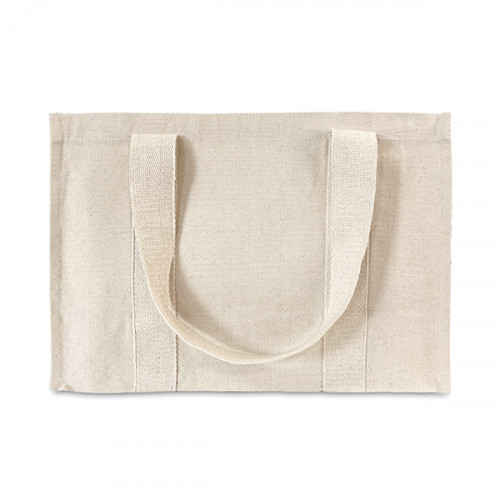 Natural Canvas Tote Bag 37x26x15cm. Front view