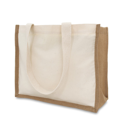 Natural Canvas 8oz & Starched Jute Shopper 37x30x15cm