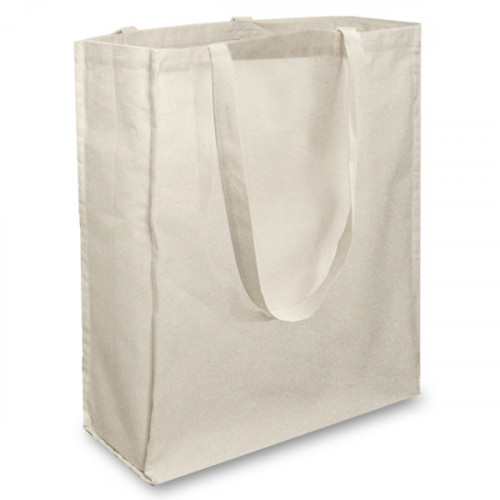 Natural Cotton Shopper with Long Handles and A Gusset