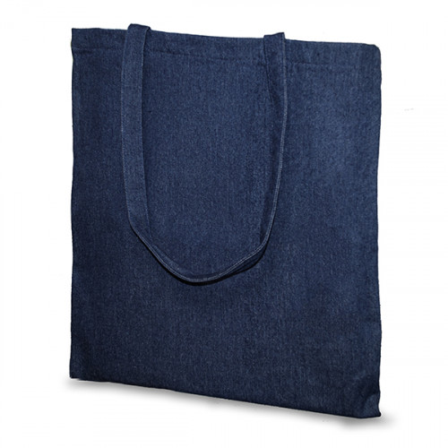 Indigo Denim cotton Carrier 38x43cm Long Handles