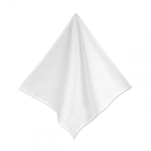 White linen/cotton Napkin 48x48cm - hanging from one corner