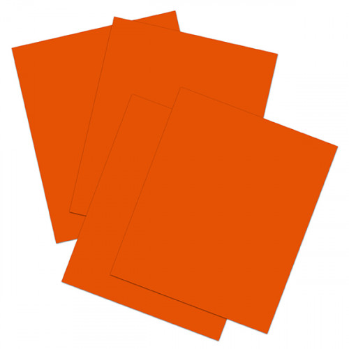 Four sheets of orange iron on vinyl