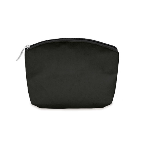Black canvas 8oz purse/pouch 17x14cm