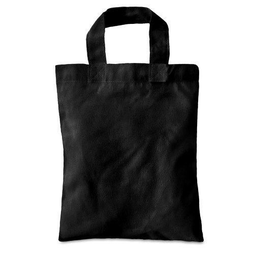 Black cotton Goody Bag 21x26cm Flat