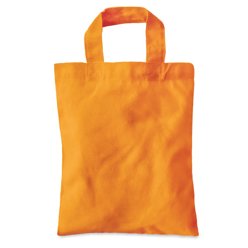 Orange cotton Goody Bag 21x26cm Flat