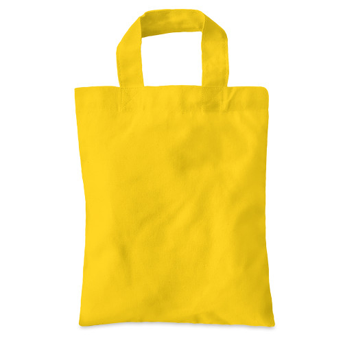 Yellow cotton Goody Bag 21x26cm Flat
