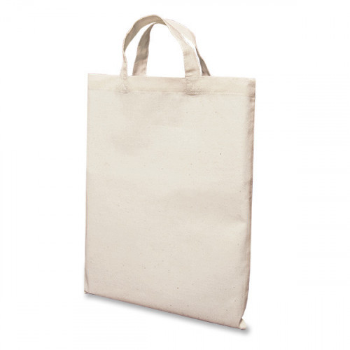 Natural Cotton Short Handled Bag 26x32 cm