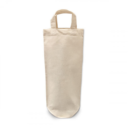 Natural cotton bottle carrier bag 17x36cm