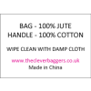 Jute Box Tote Bag Pink Handles & Sides 32x32x20cm