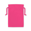 Raspberry Pink Cotton Double Drawstring Gift Bag 20x28cm