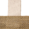 Natural Starched Jute Large Shopper 37x30x15cm Long Handles & Gusset