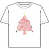 Large White T-Shirt with Christmas Tree design