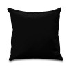 Black Canvas 8oz Cushion Cover 45x45cm square, concealed zip