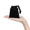 Black Cotton Drawstring Gift Bag 10x13cm