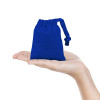 Blue Cotton Drawstring Gift Bag 10x13cm