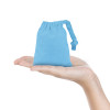 Light Blue Cotton Drawstring Gift Bag 10x13cm