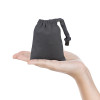 Slate Grey Cotton Drawstring Gift Bag 10x13cm
