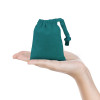 Teal Green Cotton Drawstring Gift Bag 10x13cm