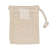 Natural Mesh Cotton Drawstring Bag 10x13cm