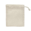 Natural Cotton Drawstring Bag 10x13cm with braided cord