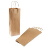 10 Kraft Paper Bottle Gift Bags 11x36x8cm. Twisted paper handles