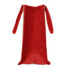 Jute Gift Bag Red Handles & Sides 20x20x12cm