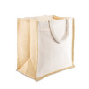 Cotton 12oz Canvas & Jute Box Bag 32x32x20cm