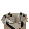 Natural Hemp Cotton 4-bottle Carryall 41x33x10cm short handles & gusset