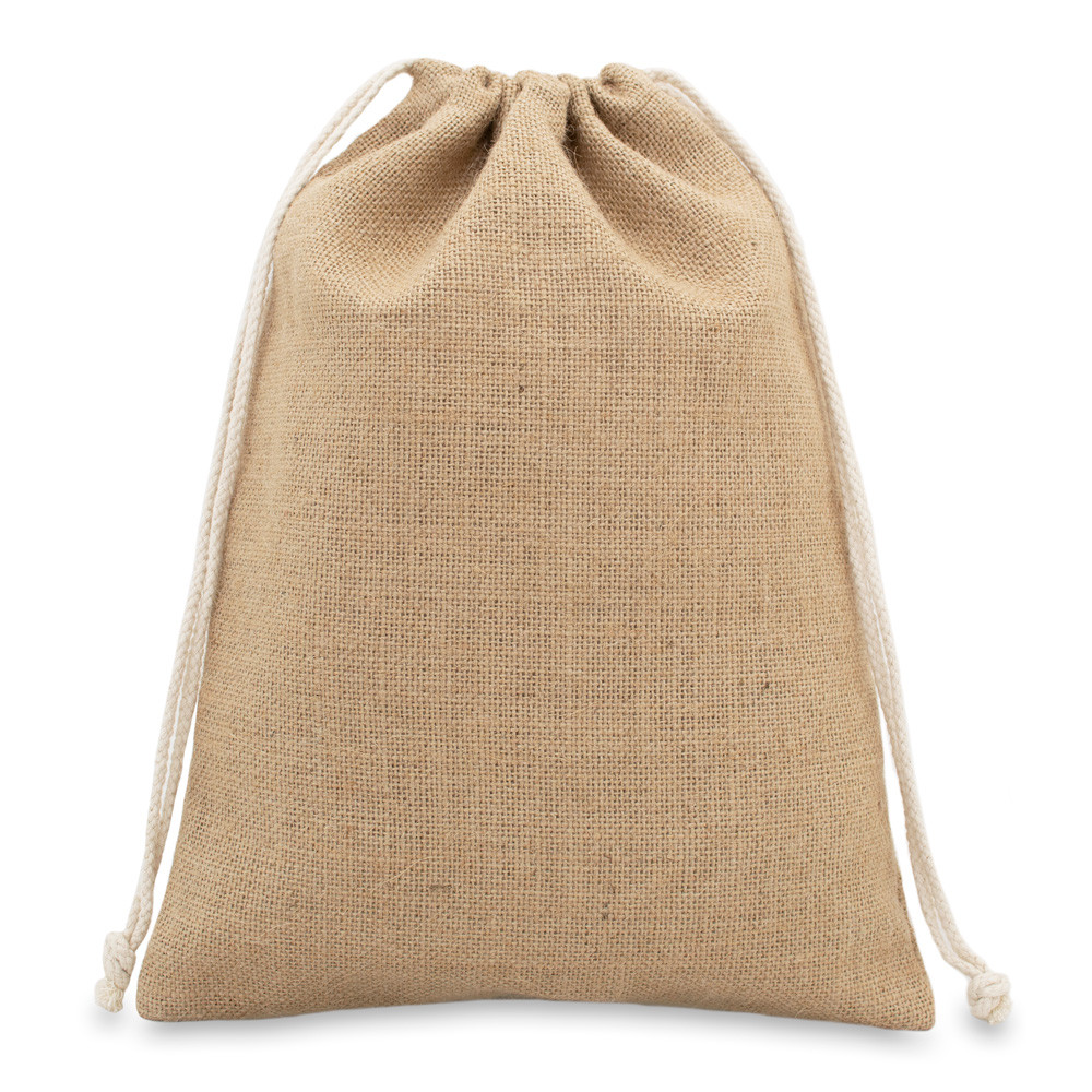 Natural Jute Drawstring Bag 25x35cm Drawstring Storage Bags The