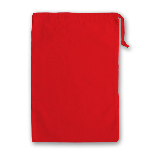 Red Drawstring Red Cotton Drawstring Bag 25x35cm | Drawstring Gift Bags| The Clever ...