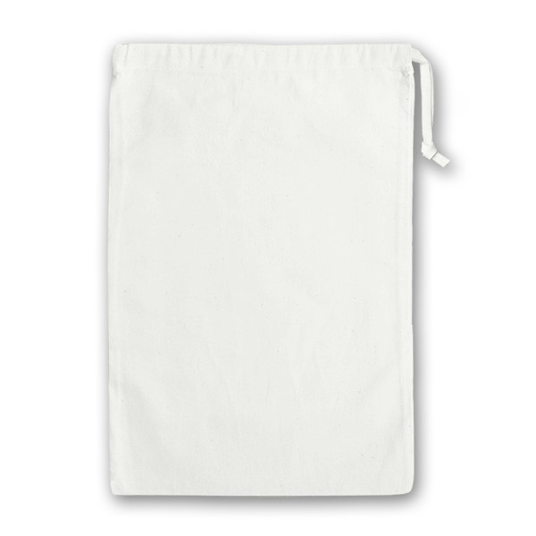 Fresh White Cotton Drawstring Bag 25x35cm Drawstring Packaging Bags