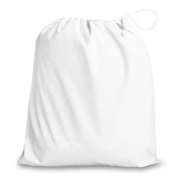 Fresh White Cotton Drawstring Bag 38x43cm Drawstring Packaging Bags